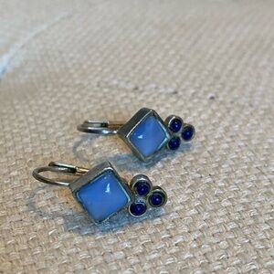 Elegant Blue and Silver Earrings